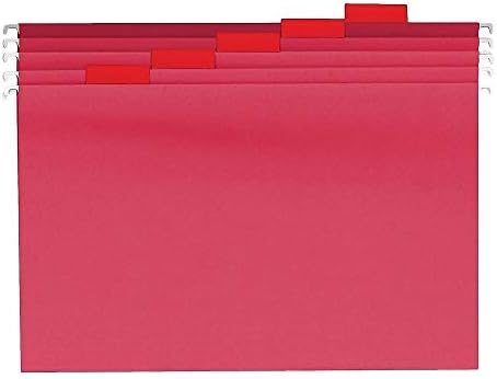 Staples 345001 Hanging File Folders 5-Tab Legal Size Assorted Colors 25/Bx