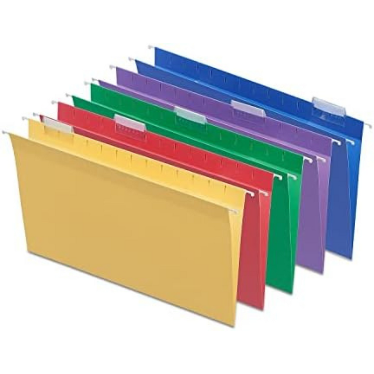 Staples 345001 Hanging File Folders 5-Tab Legal Size Assorted Colors 25/Bx