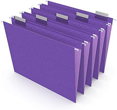 Staples Hanging File Folders 5 Tab Letter Size Purple 25/Box (419200)